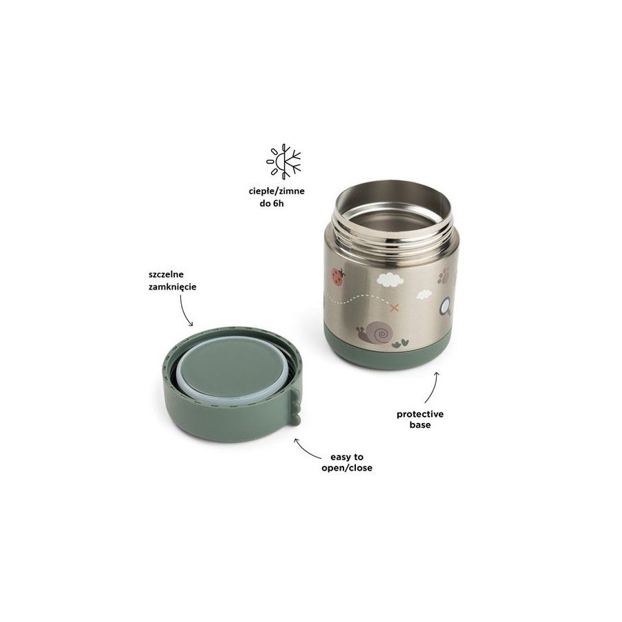 Done by Deer Termos Obiadowy dla Dziecka 300ml Tiny Trails Green