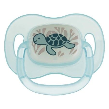 Canpol babies smoczek uspokajający silikon 6-18m okrągły Love&Sea niebieski