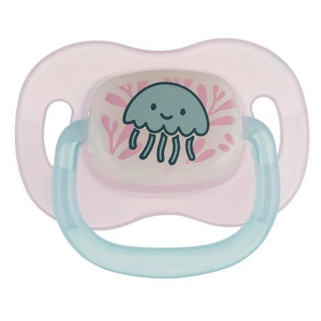 Canpol babies smoczek uspokajający silikon 6-18m okrągły Love&Sea różowy