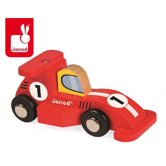 Janod, wooden Formula1 racer red