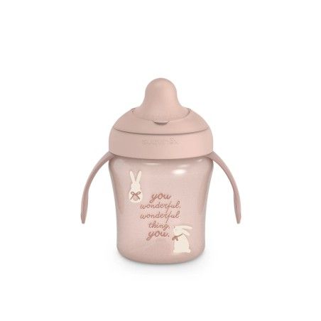 Suavinex Kubek niekapek do nauki picia 200 ml - króliczek różowy Wonderland