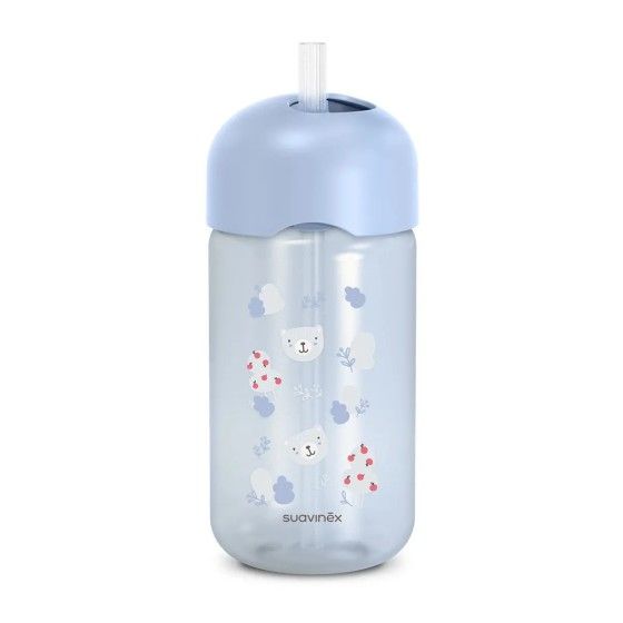 Suavinex Bidon niekapek z rurką 340 ml – niebieski Wild & Free