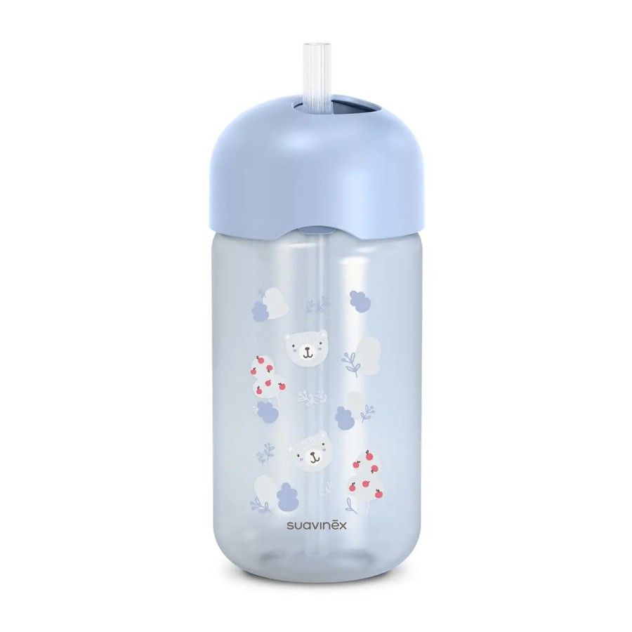 Suavinex Bidon niekapek z rurką 340 ml – niebieski Wild & Free
