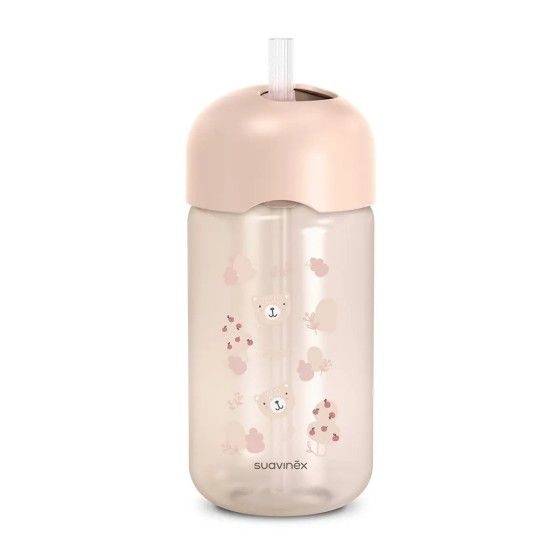 Suavinex Bidon niekapek z rurką 340 ml – różowy Wild & Free