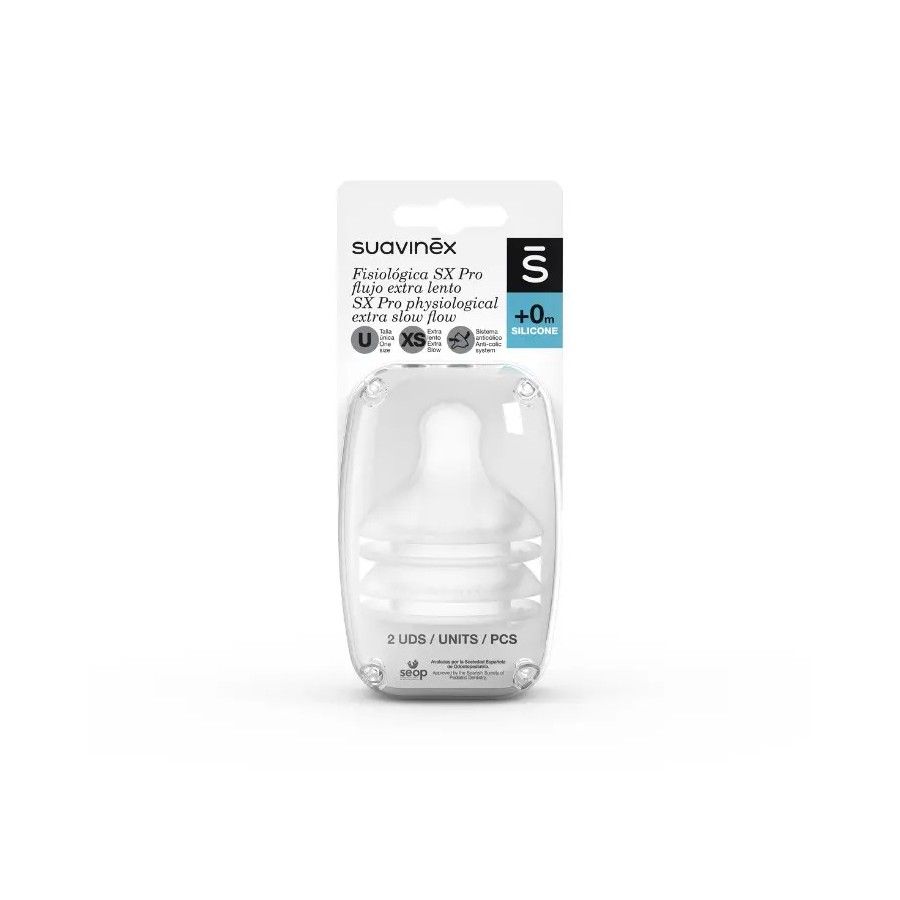 Suavinex Smoczki do butelek SX Pro +0m 2 szt. - przepływ ultra wolny