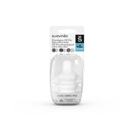 Suavinex Smoczki do butelek SX Pro +0m 2 szt. - przepływ ultra wolny