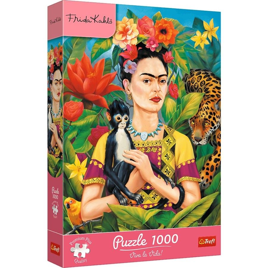 Trefl Puzzle 1000el. Trefl Premium Plus Frida Kahlo Portret w dżungli
