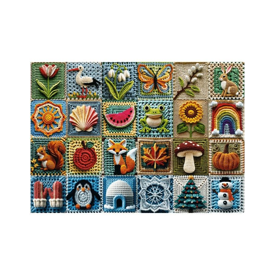 Trefl Puzzle 1000el. Premium Plus Tea Time Szydełkowanie Cztery Pory Roku