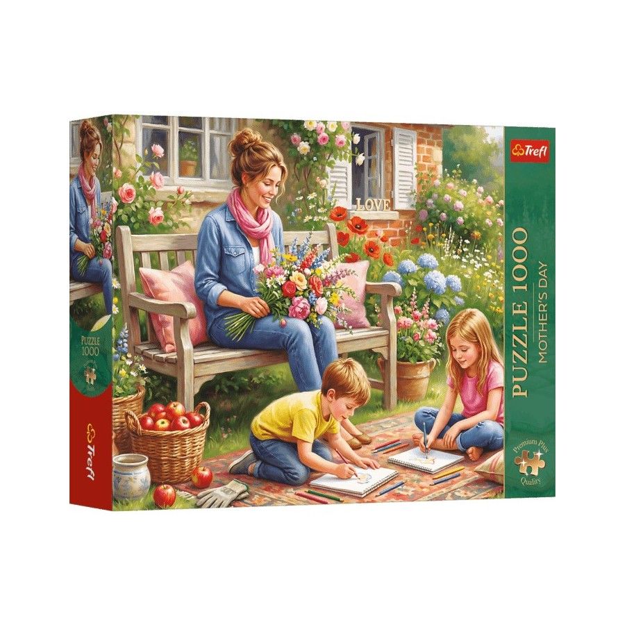 Trefl Puzzle 1000el. Premium Plus Mother's Day Rodzina w ogrodzie