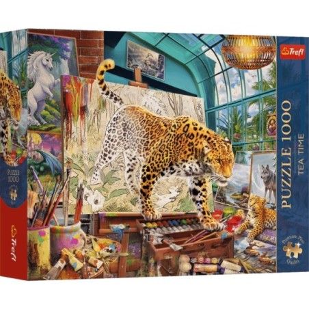 Trefl Puzzle 1000el. Premium Plus -Tea Time Lamparty w pracowni malarskiej