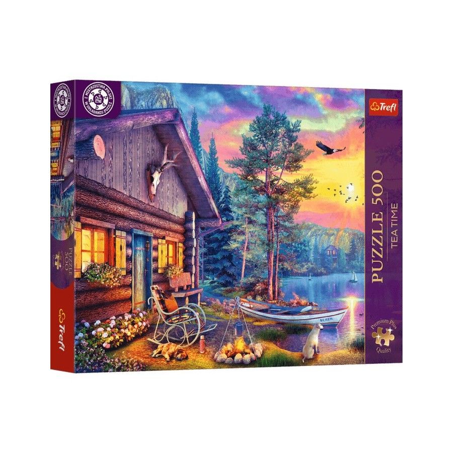 Trefl Puzzle 500el. Trefl Premium Plus Tea Time Przystań o zachodzie słońca