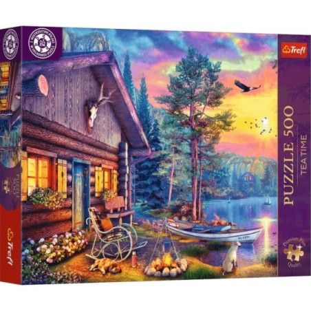 Trefl Puzzle 500el. Trefl Premium Plus Tea Time Przystań o zachodzie słońca