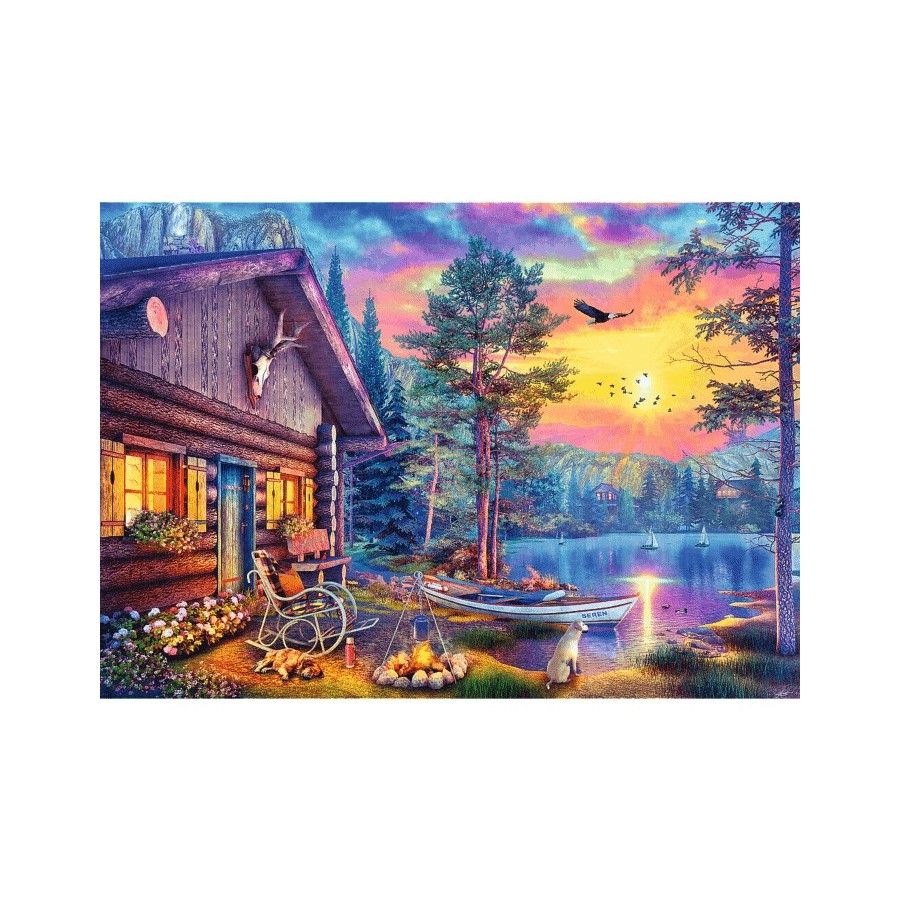 Trefl Puzzle 500el. Trefl Premium Plus Tea Time Przystań o zachodzie słońca