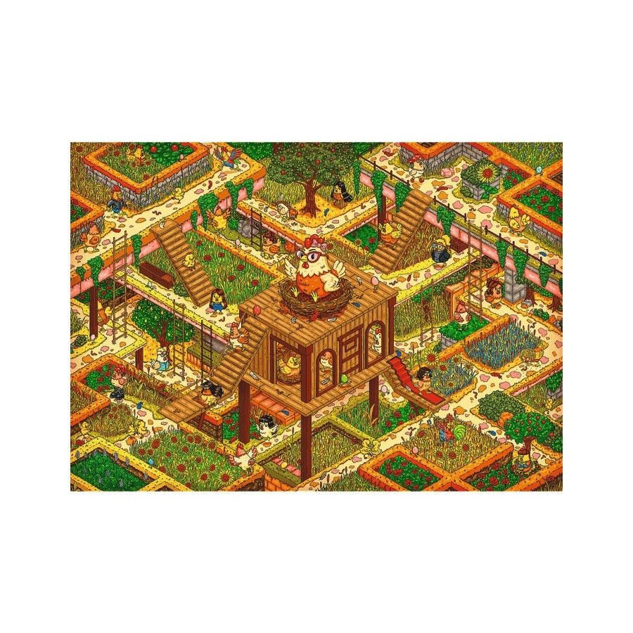 Trefl Puzzle 500el. Premium Plus The Impossible Maze Śmieszne kurczaki