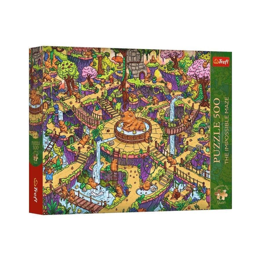 Trefl Puzzle 500el. Premium Plus The Impossible Maze Zabawne kapibary