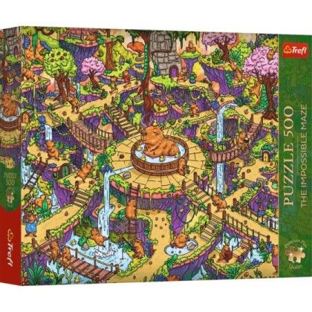 Trefl Puzzle 500el. Premium Plus The Impossible Maze Zabawne kapibary