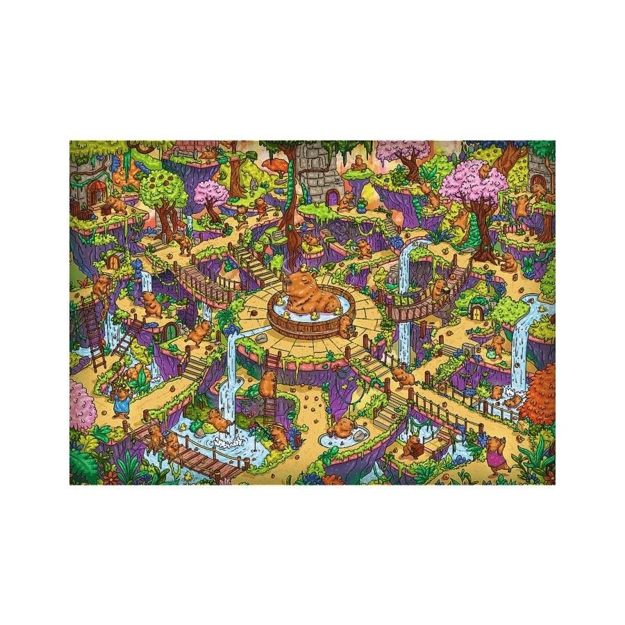 Trefl Puzzle 500el. Premium Plus The Impossible Maze Zabawne kapibary