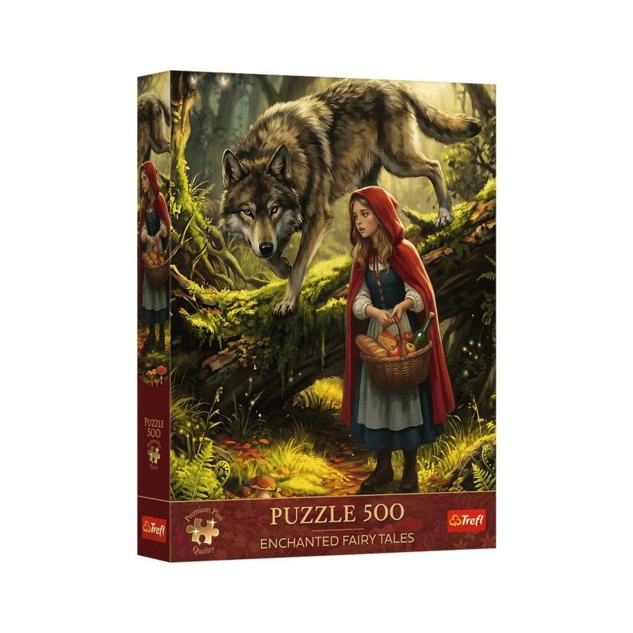 Trefl Puzzle 500el. Trefl Premium Plus Enchanted Fairy Tales Czerwony Kapturek i Wilk