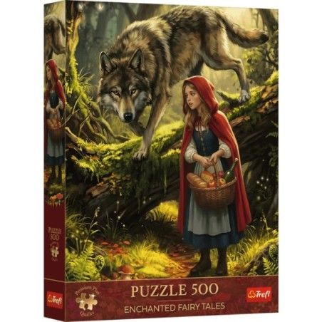 Trefl Puzzle 500el. Trefl Premium Plus Enchanted Fairy Tales Czerwony Kapturek i Wilk