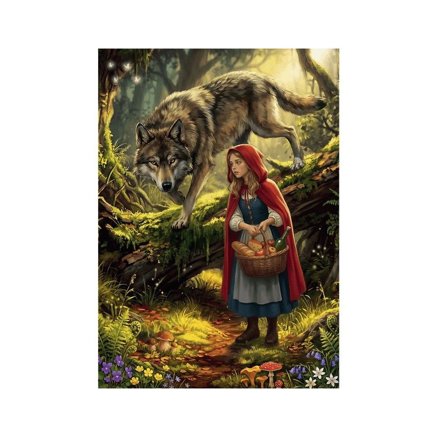 Trefl Puzzle 500el. Trefl Premium Plus Enchanted Fairy Tales Czerwony Kapturek i Wilk