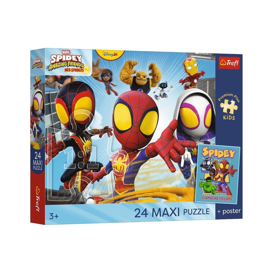 Trefl Puzzle maxi 24el. Premium Plus Kids Przygody pajęczej ekipy