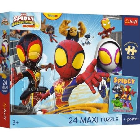 Trefl Puzzle maxi 24el. Premium Plus Kids Przygody pajęczej ekipy
