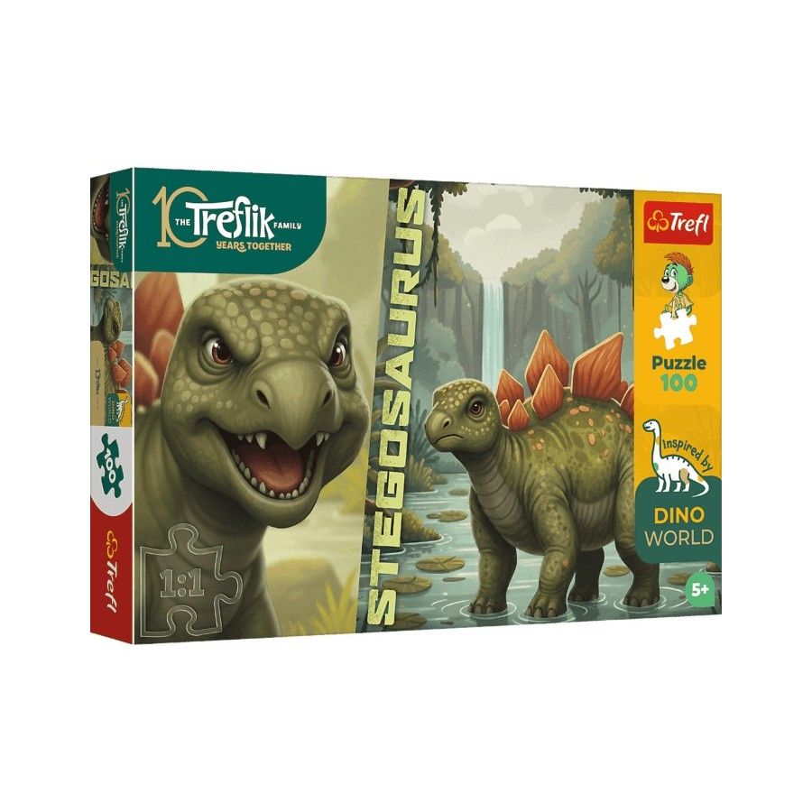 Trefl Puzzle 100el. Inspired By Dino World Stegosaurus Rodzina Treflików