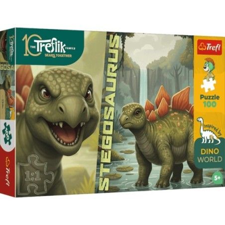 Trefl Puzzle 100el. Inspired By Dino World Stegosaurus Rodzina Treflików
