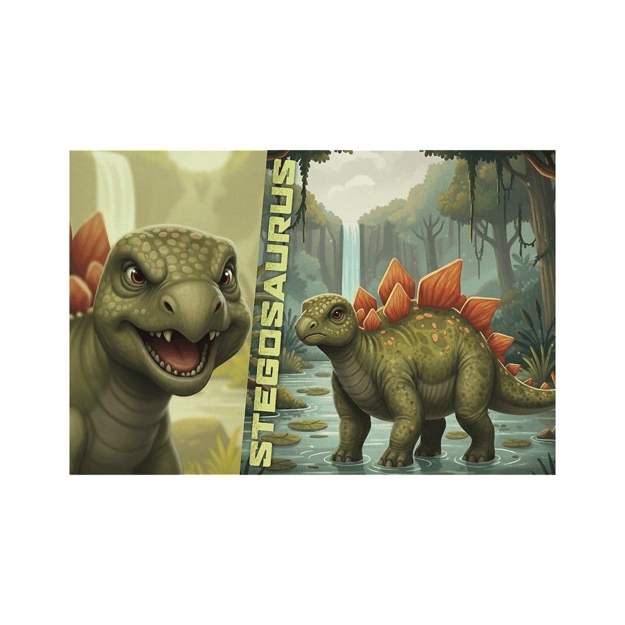 Trefl Puzzle 100el. Inspired By Dino World Stegosaurus Rodzina Treflików