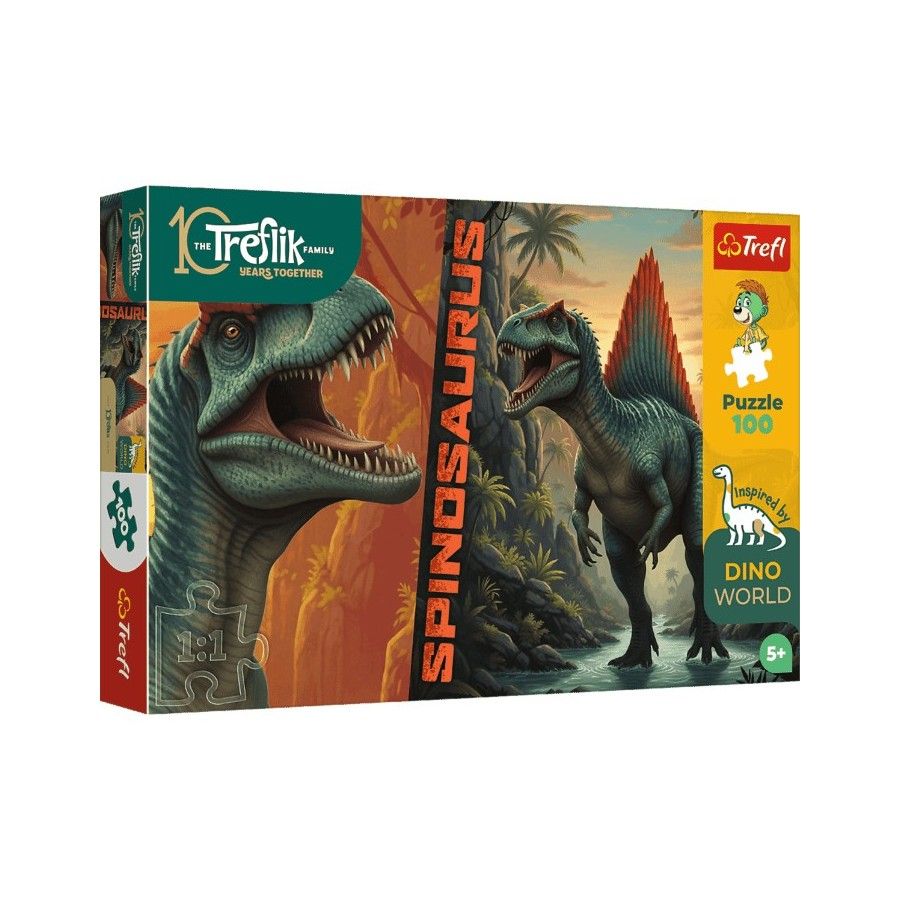 Trefl Puzzle 100el. Inspired By Dino World Spinosaurus Rodzina Treflików