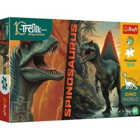 Trefl Puzzle 100el. Inspired By Dino World Spinosaurus Rodzina Treflików