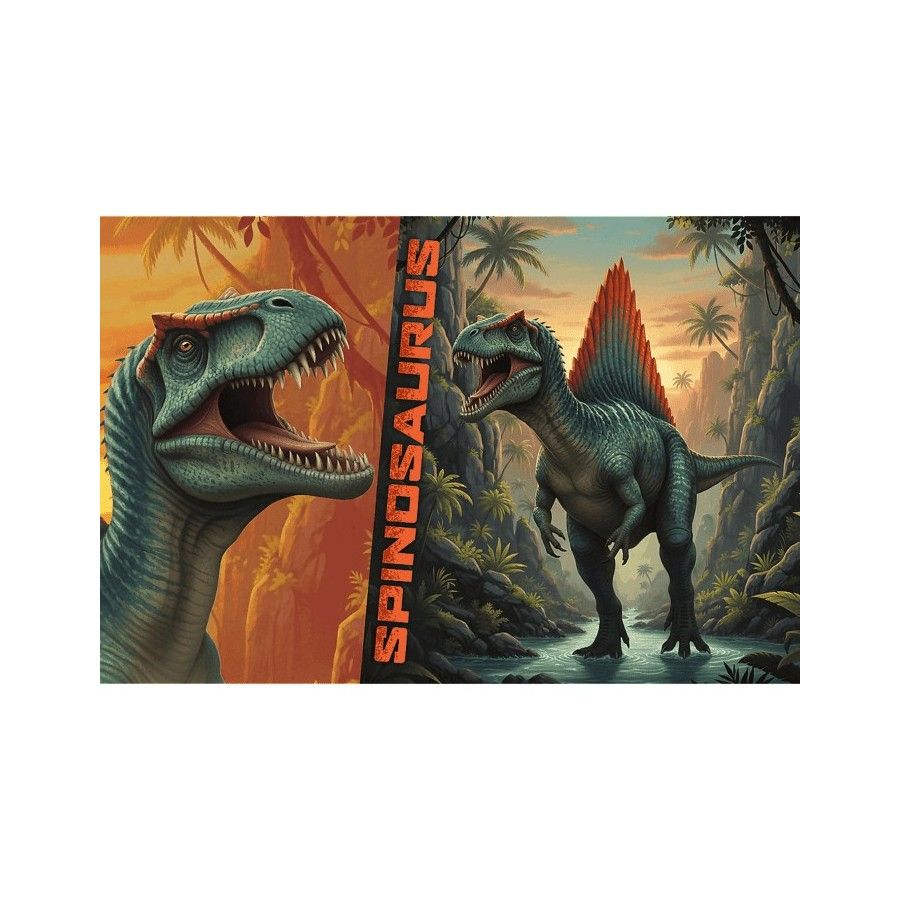 Trefl Puzzle 100el. Inspired By Dino World Spinosaurus Rodzina Treflików