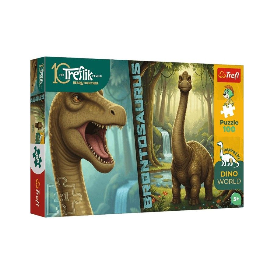 Trefl Puzzle 100el. Inspired By Dino World Brontosaurus Rodzina Treflików