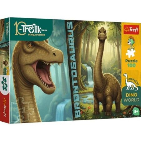 Trefl Puzzle 100el. Inspired By Dino World Brontosaurus Rodzina Treflików