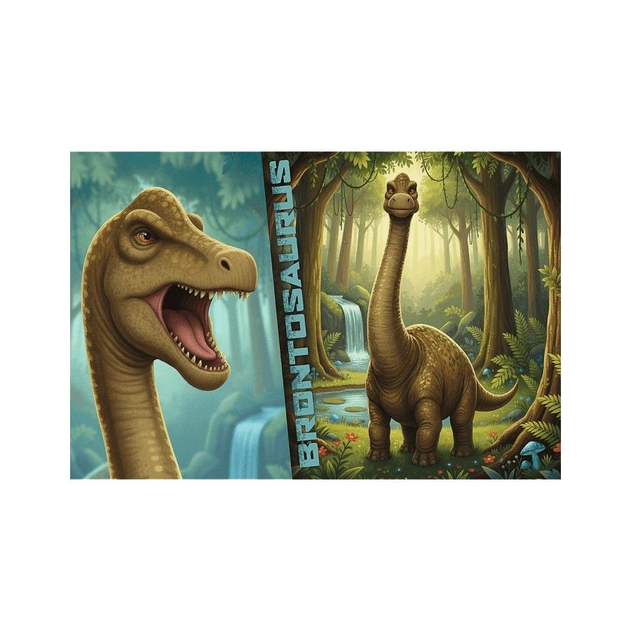 Trefl Puzzle 100el. Inspired By Dino World Brontosaurus Rodzina Treflików