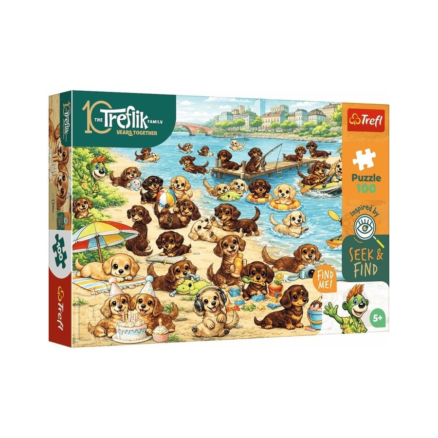 Trefl Puzzle 100el. Seek & Find Jamniki i Trefliki