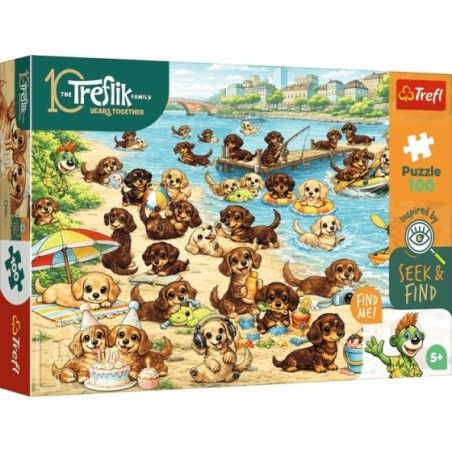 Trefl Puzzle 100el. Seek & Find Jamniki i Trefliki