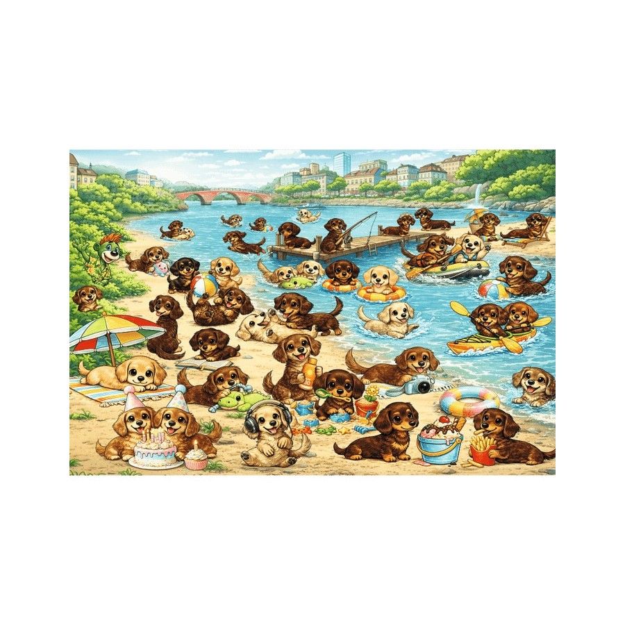 Trefl Puzzle 100el. Seek & Find Jamniki i Trefliki