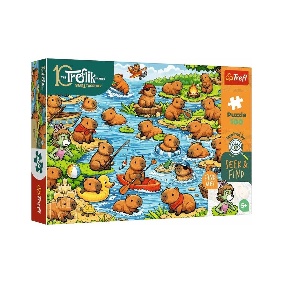 Trefl Puzzle 100el. Seek & Find Kapibary