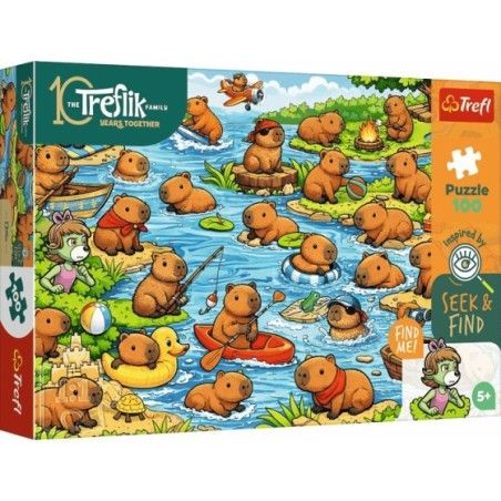 Trefl Puzzle 100el. Seek & Find Kapibary