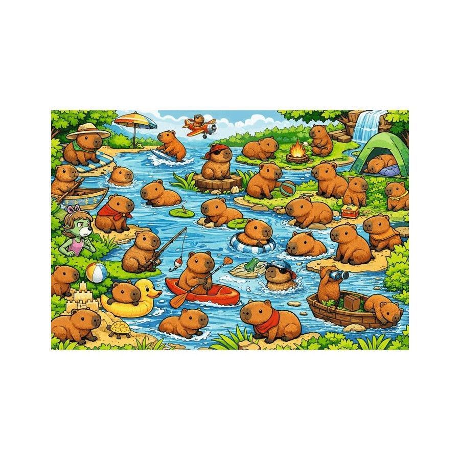 Trefl Puzzle 100el. Seek & Find Kapibary