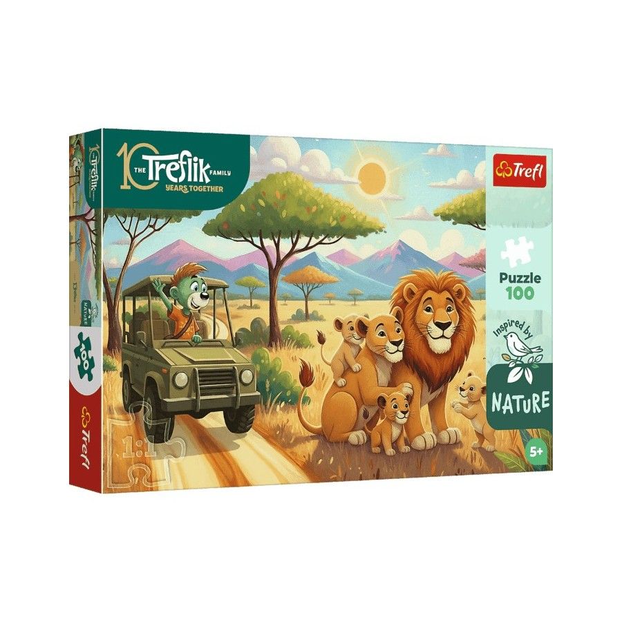 Trefl Puzzle 100el. Inspired By Nature Lwy Rodzina Treflików