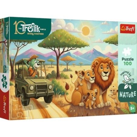 Trefl Puzzle 100el. Inspired By Nature Lwy Rodzina Treflików