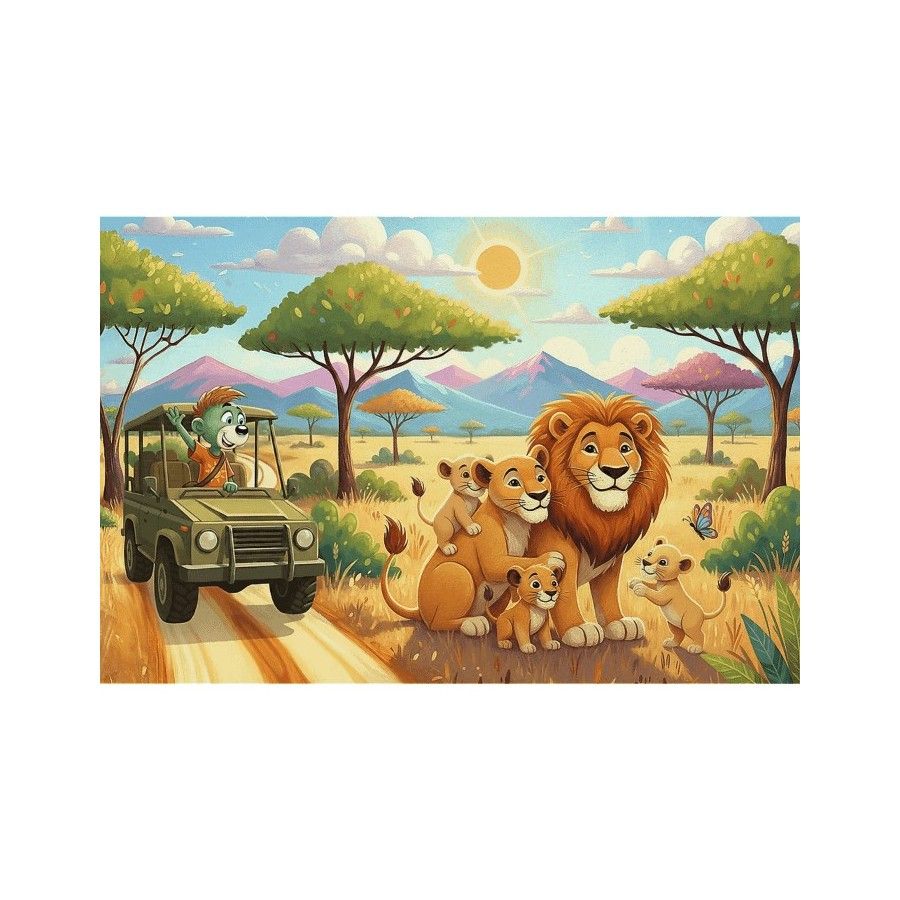 Trefl Puzzle 100el. Inspired By Nature Lwy Rodzina Treflików