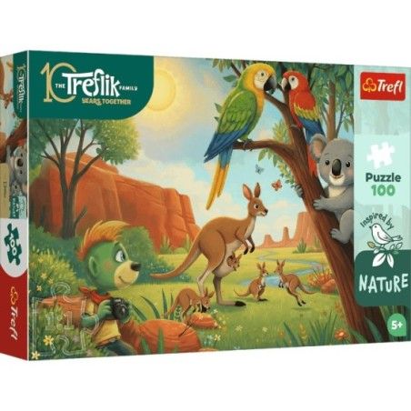 Trefl Puzzle 100el. Inspired By Nature Koala i kangury Rodzina Treflików
