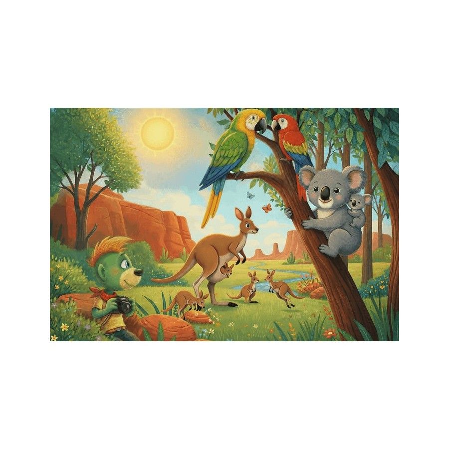 Trefl Puzzle 100el. Inspired By Nature Koala i kangury Rodzina Treflików