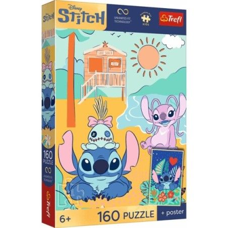 Trefl Puzzle 160el. Premium Plus Kids Stitch na fali