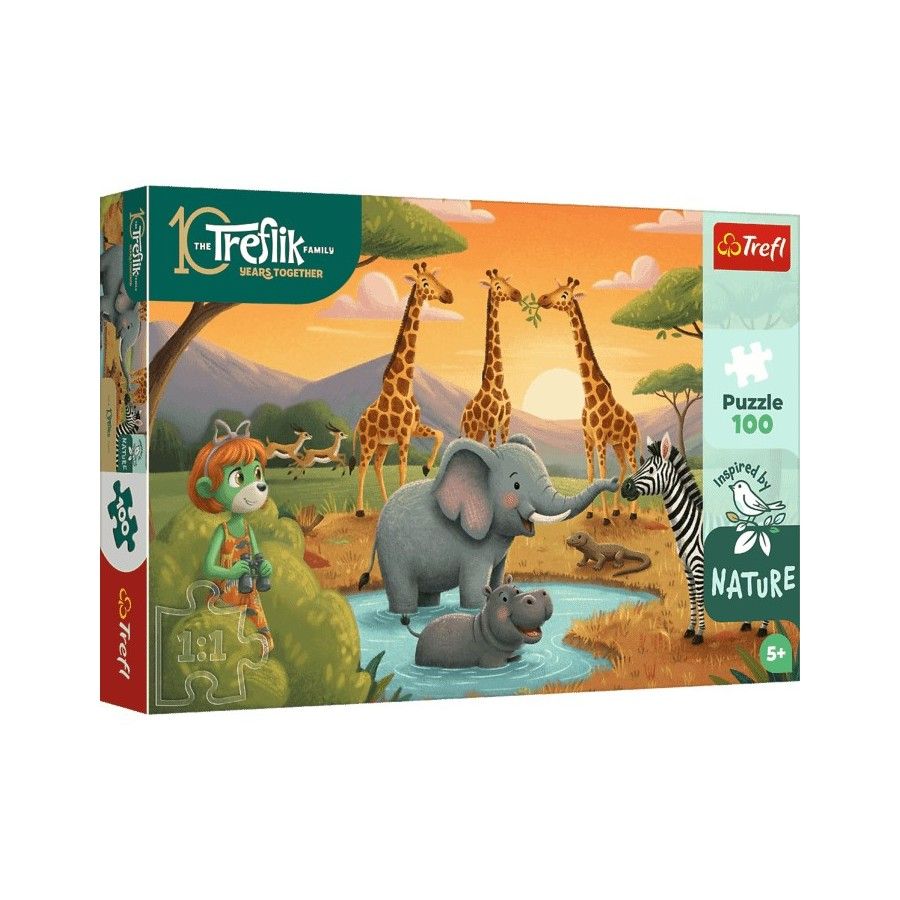 Trefl Puzzle 100el. Inspired By Nature Wesoła ferajna Rodzina Treflików