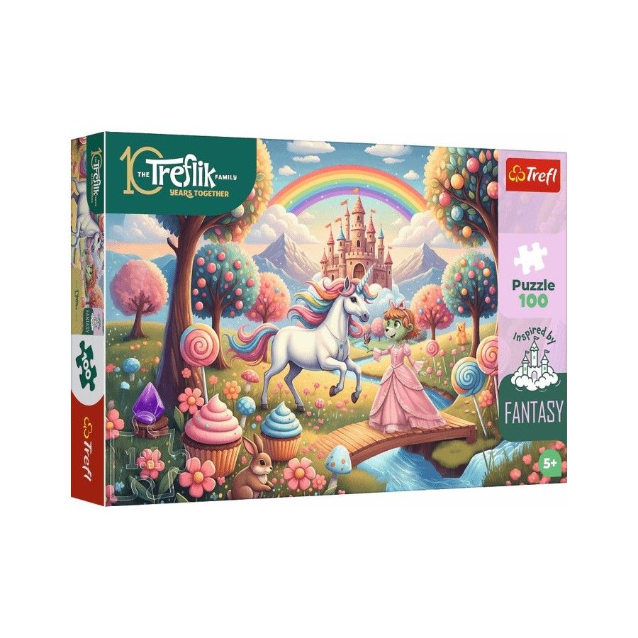 Trefl Puzzle 100el. Inspired By Fantasy Jednorożec w słodyczolandi