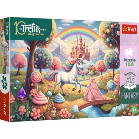Trefl Puzzle 100el. Inspired By Fantasy Jednorożec w słodyczolandi